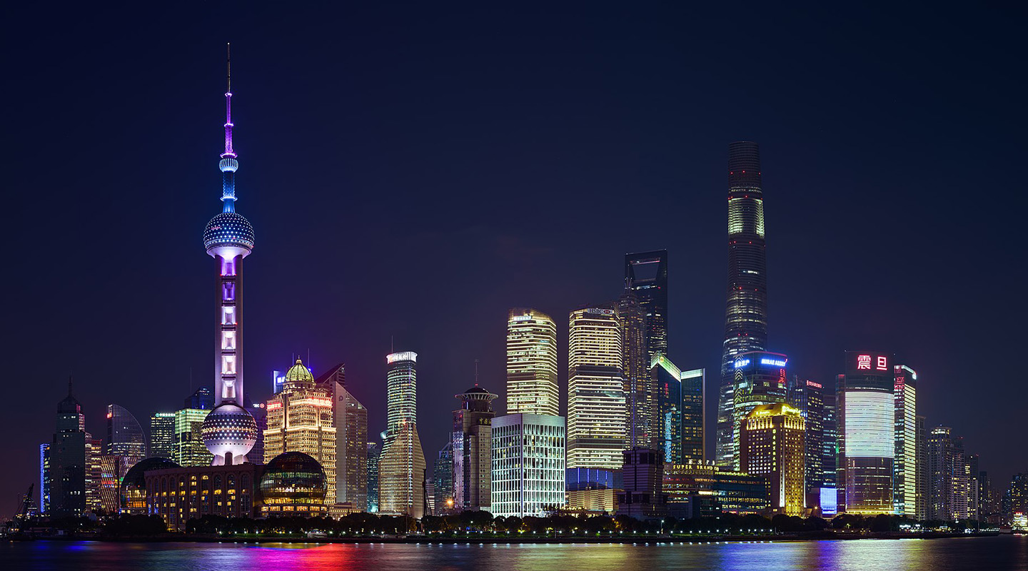 Shanghai skyline at night