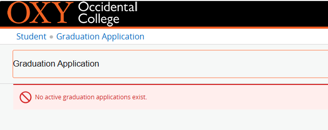 Instructional screenshot for viewing graduation application 